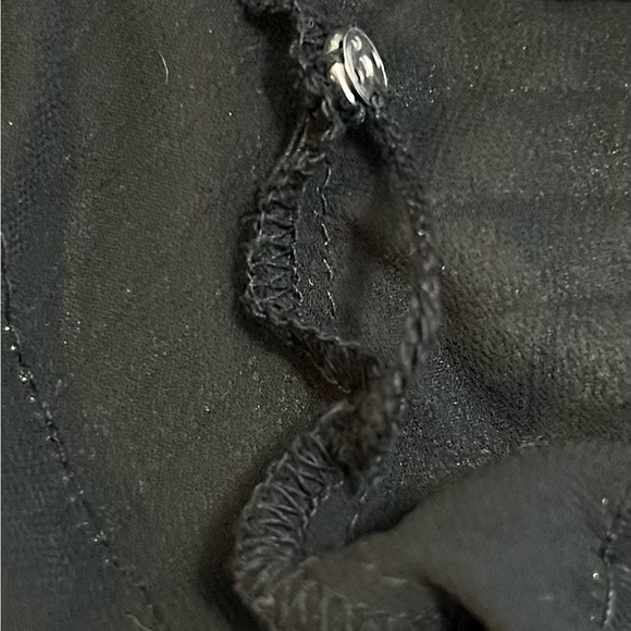 Michael Stars Sheer Black Shift Dress Metallic Stripe Short Sleeve Layering Med. - Picture 4 of 6